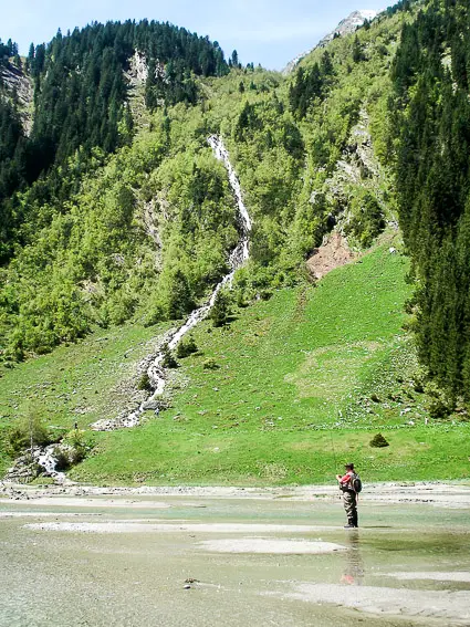 pesca mosca trucha austria mittersill