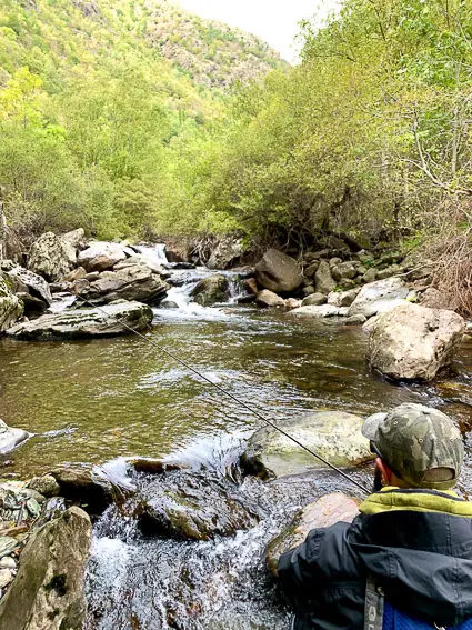 fly fishing spain trout barcelona