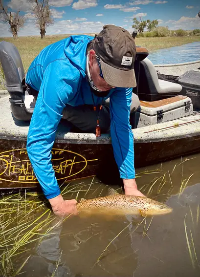 “Drift boat fly fishing trip in Wyoming”