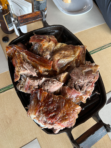 lamb lunch in patagonia tierra del fuego fishing