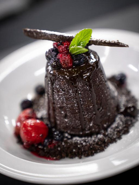 Fresh homemade dinner served after a day of fly fishing in Tierra del Fuego