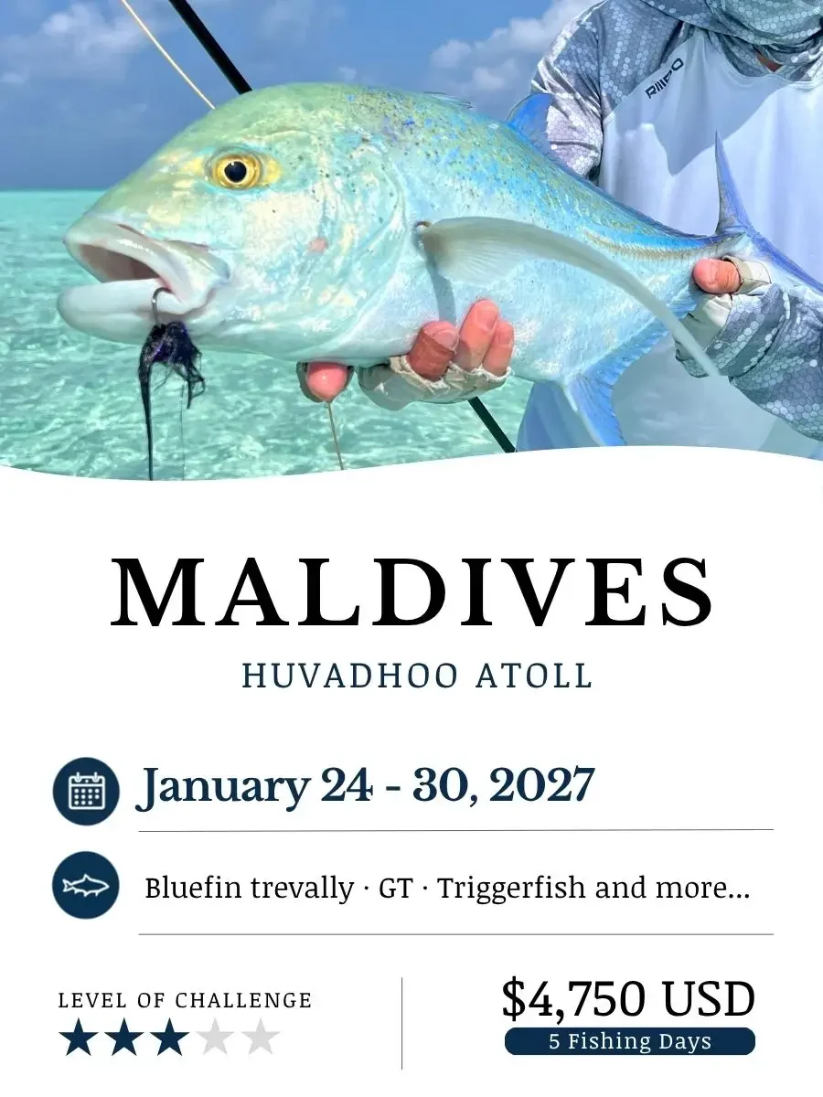 fly fishing trip in maldives 2027
